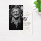 Photo Purple Floral Funeral Cartes de prières (Bureau)