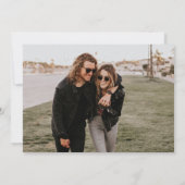 Photo QR Code Bold Carte de remerciements Mariage (Dos)