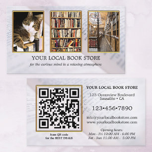 Photo QR Code Books Carte de visite de détail