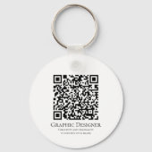 Photo QR code Business Company Large Sleutelhanger (Achterkant)