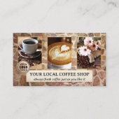 Photo QR Code Coffee Shop Carte de visite (Devant)
