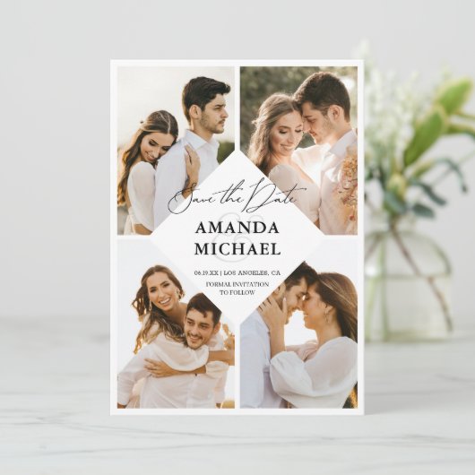 Photo QR Code Enregistrer la date Invitation (Debout devant)