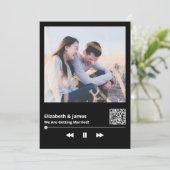 Photo QR Code Faire-part de mariage unique (Debout devant)