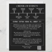 Photo QR Code Minimalist Newspaper Wedding Program (Achterkant)