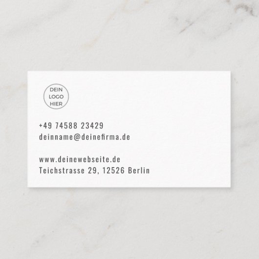 Photo QR Code Modèle Carte de visite (Dos)