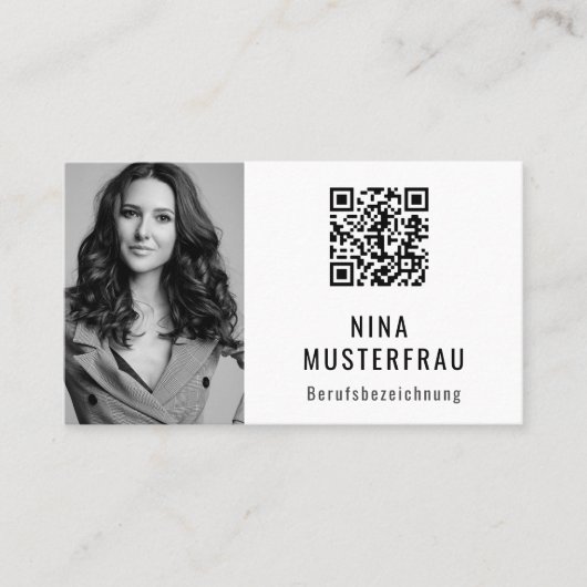 Photo QR Code Modèle Carte de visite (Devant)