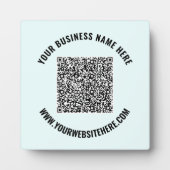 Photo QR Code Nom Site Web Plaque Entreprise Promotion (Devant)