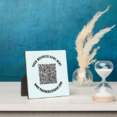 Photo QR Code Nom Site Web Plaque Entreprise Promotion (Insitu)