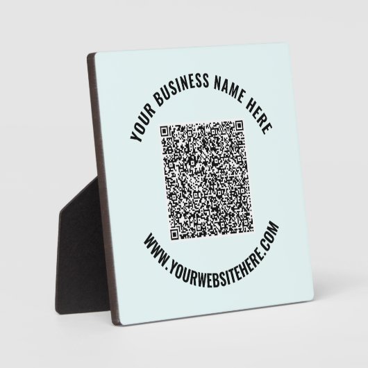 Photo QR Code Nom Site Web Plaque Entreprise Promotion (Recto)