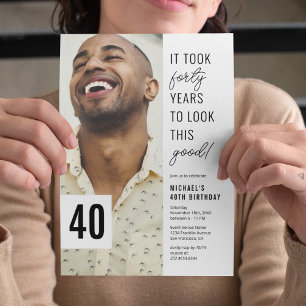 Photo Quarty Chic Invitation de fête d'anniversair