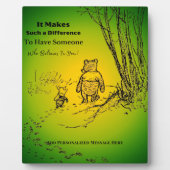 Photo "Quelqu'un qui croit" Plaque de table avec l'Easel (Devant)