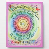 Photo Rainbow Cancer Poem Affirmation Art Plaque (Devant)
