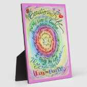 Photo Rainbow Cancer Poem Affirmation Art Plaque (Côté)