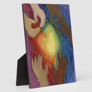 Photo Rainbow Diversity Hearts Art Imprimer Plaque DEI