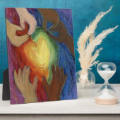 Photo Rainbow Diversity Hearts Art Imprimer Plaque DEI (Côté)