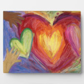 Photo Rainbow Diversity Love Hearts Art DEI Plaque (Devant)