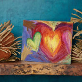 Photo Rainbow Diversity Love Hearts Art DEI Plaque (Côté)