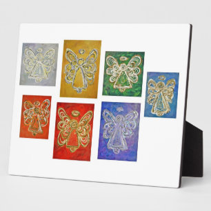 Photo Rainbow Guardian Angels Peinture Art Plaque