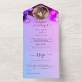 Photo Rainbow Mariage All In One Invitation (À l'intérieur)