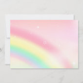 Photo Rainbow Unicorn Anniversaire Invitation 1ère (Dos)