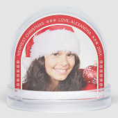 Photo Red Arch Merriest Christmas White Snowflakes (Avant)