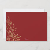 Photo Red Gold Joyeux Noël Carte photo (Dos)