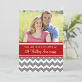 Photo Red Grey Invitation du 15e anniversaire (Debout devant)