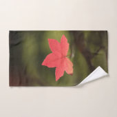 Photo Red Maple Leaf Nature (Serviette à main)