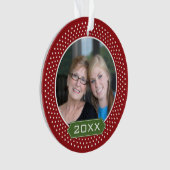 Photo Red Polka Dot Frame et année personnalisée (devant)