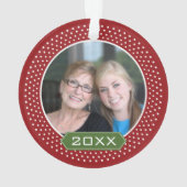 Photo Red Polka Dot Frame et année personnalisée (dos)