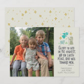 Photo religieuse Carte de Noël avec verset bibliqu (Devant / Derrière)