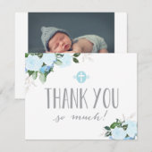 Photo religieuse de carte de remerciements de (Devant / Derrière)