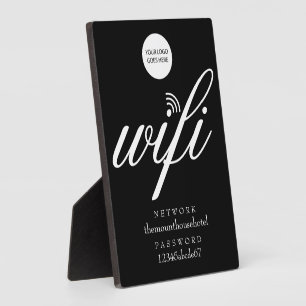 Photo Réseau Wifi et mot de passe Votre enseigne Plaque 