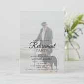 Photo Retirement Celebration Invitation (Debout devant)