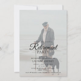 Photo Retirement Celebration Invitation Kaart