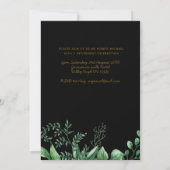 PHOTO Retraite Invitation Black Gold Feuilles (Dos)