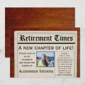 Photo Retraite Party Fun Journal Invitation (Devant / Derrière)