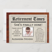 Photo Retraite Party Invitation du journal (Devant)
