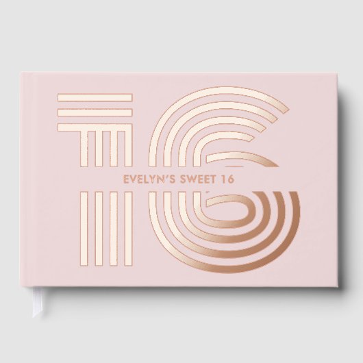 Photo Retro Elegant Blush Sweet 16 (Recto)