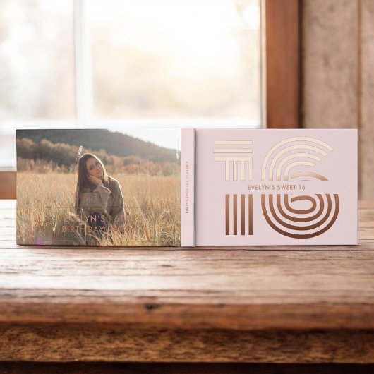 Photo Retro Elegant Blush Sweet 16