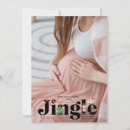 Photo Retro Faire-part de grossesse pour bébé (Devant)