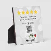 Photo Révision du code QR modifiable et Plaque Rose (Recto)