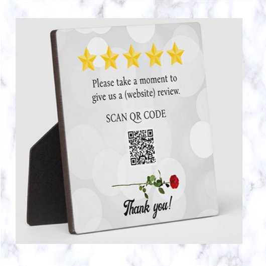 Photo Révision du code QR modifiable et Plaque Rose