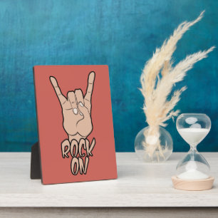 Photo ROCK ON plaque couleur personnalisée