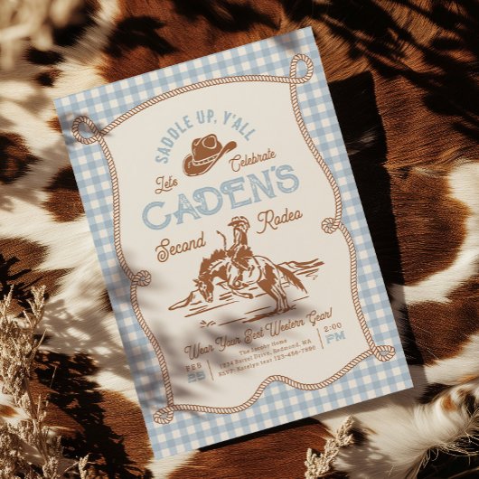 Photo Rodeo Birthday Invitation