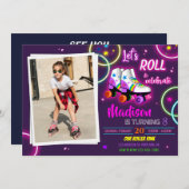 Photo Roller invitation anniversaire invitation de (Devant / Derrière)