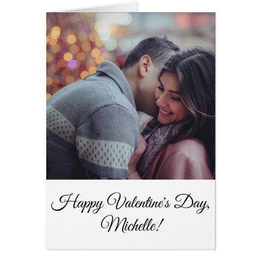 Photo Romantic I Love You Valentine's Day Card (Devant)