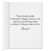 Photo Romantic I Love You Valentine's Day Card (Intérieur (Droit))