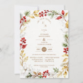 Photo Romantic Winter Nature Frame Wedding Kaart (Voorkant)