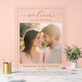 Photo romantique aux tons de pêche chauds (Mariage)